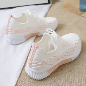Women's Running Shoes Women's Vulcanized Women Casual Flat Shoes 2022 Sports Shoes Women's Walking Shoes Ladies Summer Plus Size (Color: Pink)