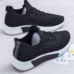 Women's Running Shoes Women's Vulcanized Women Casual Flat Shoes 2022 Sports Shoes Women's Walking Shoes Ladies Summer Plus Size (Color: Black)