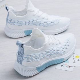 Women's Running Shoes Women's Vulcanized Women Casual Flat Shoes 2022 Sports Shoes Women's Walking Shoes Ladies Summer Plus Size (Color: Blue)