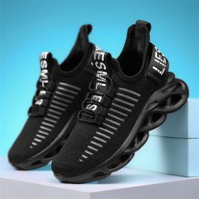 New Style Kids Shoes Boys Breathable Sports Shoes Girls Fashion Casual Shoes Kids Non-Slip Sneakers Children Running Shoes (Color: Black)