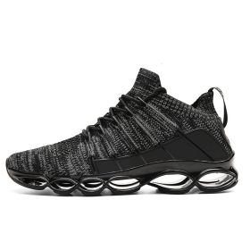 Casual Shoes Breathable Sneakers Mesh Boy Men Hot Comfortable Sport New Tenis Red Black Gray Spring Summer Autumn Blade Big Size (Color: grey)