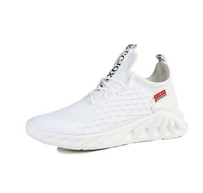 Men Lightweight Comfortable Breathable Walking Shoes Fashion Mesh Sneaker Soft Casual Sport Lac-up Trainers Spring Summer Autumn (Color: White)