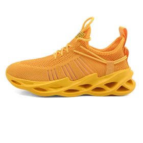 Women and Men Sneakers Breathable Running Shoes Outdoor Sport Fashion Comfortable Casual Couples Gym Mens Shoes Zapatos De Mujer (Color: 157 yellow)