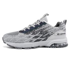 Men Sport Running Shoes Comfortable Outdoor Walking Jogging Sneakers Breathable Athletic Sport Trainers for Men Chaussure Homme (Color: gray 9079)