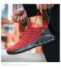 Male Fashion Non-slip Lac-up Mesh Sneakers Casual Sports Shoes Men Lightweight Comfortable Breathable Walking Jogging Trainers