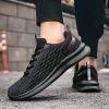 2024 new men's sports shoes flying woven leisure running shoes