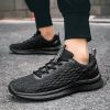 2024 new men's sports shoes flying woven leisure running shoes
