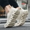 Spring Summer Autumn 39-48 Slip-on Casual Shoes Men Fly Woven Running Sneaker Soft Sole Comfortable Breathable Outdoor Sport